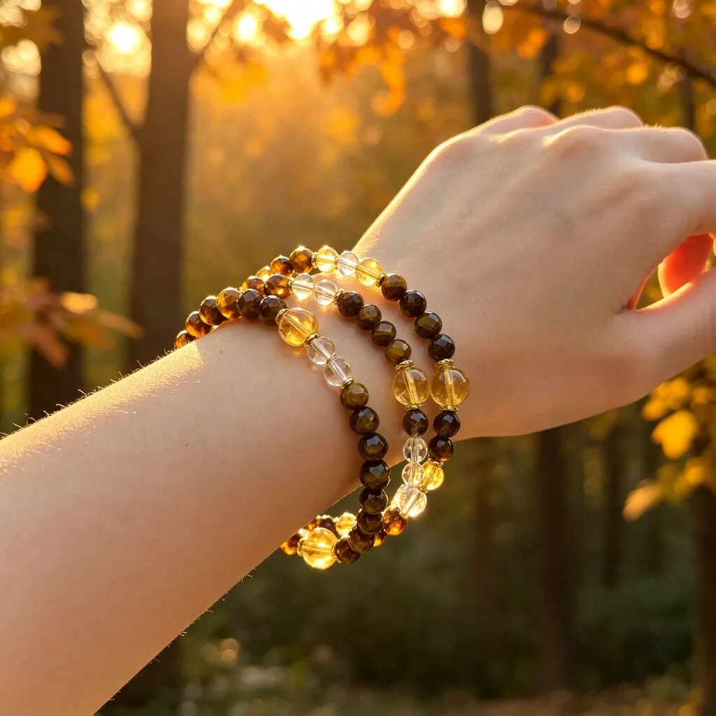 Grounding Bracelet — Anxiety Relief Crystal detail 5
