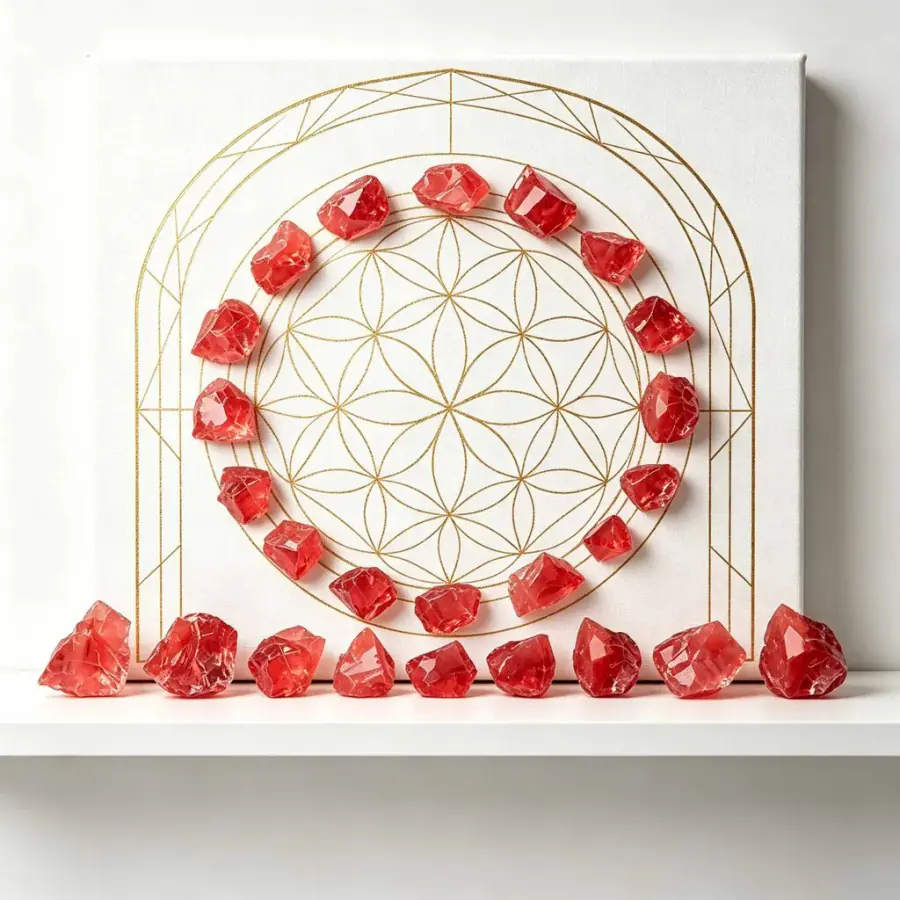 Sunset Ember Raw — Love Crystal detail 2