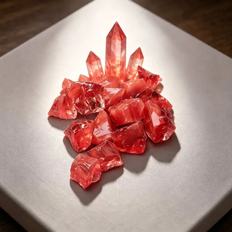 Sunset Ember Raw — Love Crystal detail 3